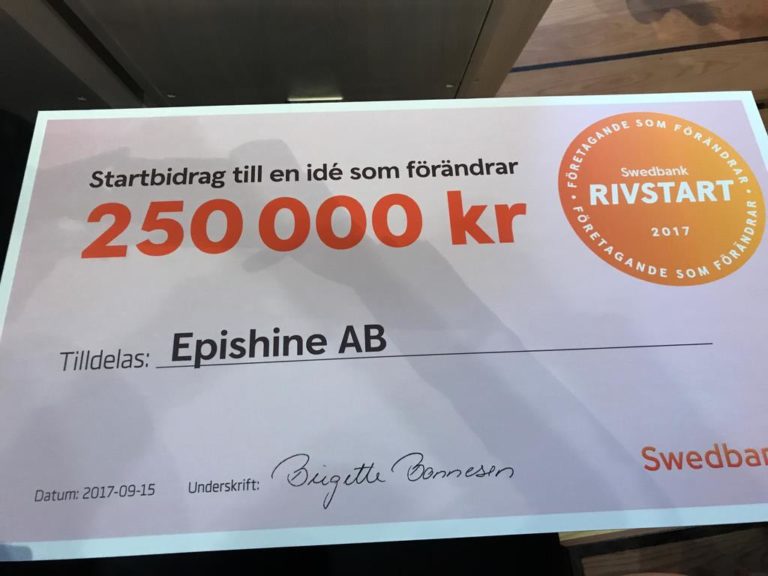 Epishine en av vinnarna i Swedbank Rivstart 2017