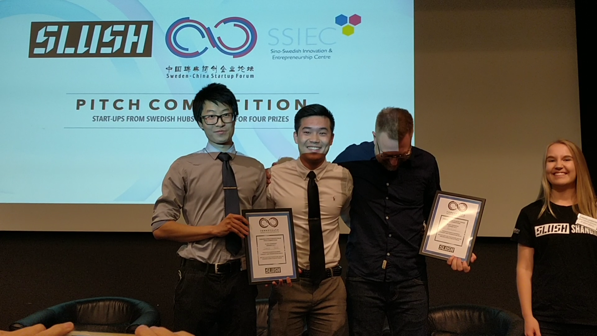 Lumeo Tech vinare av pitchtävling under Sweden-China Startup Forum